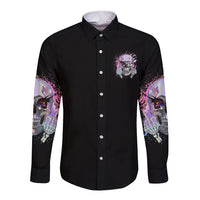 Rock Paper Throat Punch I Win Long Sleeve Button Shirt - Wonder Print Shop