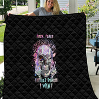 Rock Paper Throat Punch I Win Quilt - Wonder Print Shop