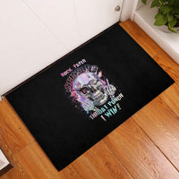 Rock Paper Throat Punch I Win Rubber Doormat - Wonder Print Shop