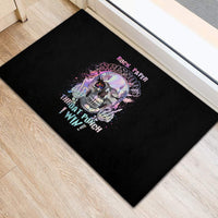 Rock Paper Throat Punch I Win Rubber Doormat - Wonder Print Shop