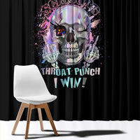 Rock Paper Throat Punch I Win Window Curtain - Wonder Print Shop