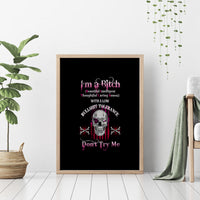 I'm A B Don't Try Me Canvas Wall Art - Wonder Print Shop