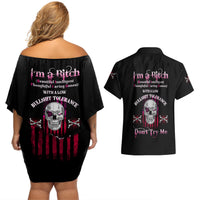 I'm A B Don't Try Me Couples Matching Off Shoulder Short Dress and Hawaiian Shirt - Wonder Print Shop