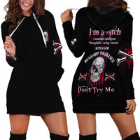 I'm A B Don't Try Me Hoodie Dress - Wonder Print Shop
