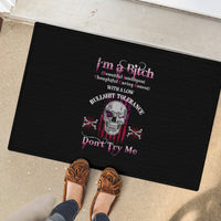 I'm A B Don't Try Me Rubber Doormat - Wonder Print Shop