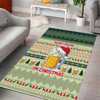 Merry Drunk I'm Christmas Area Rug Xmas Holiday Patterns - Wonder Print Shop