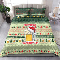 Merry Drunk I'm Christmas Bedding Set Xmas Holiday Patterns - Wonder Print Shop