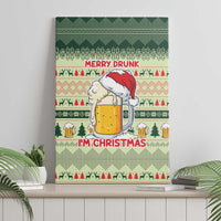 Merry Drunk I'm Christmas Canvas Wall Art Xmas Holiday Patterns - Wonder Print Shop