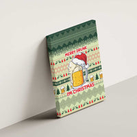 Merry Drunk I'm Christmas Canvas Wall Art Xmas Holiday Patterns - Wonder Print Shop