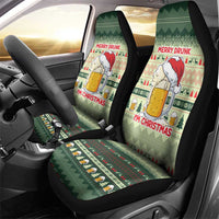 Merry Drunk I'm Christmas Car Seat Cover Xmas Holiday Patterns - Wonder Print Shop