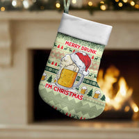 Merry Drunk I'm Christmas Stocking Xmas Holiday Patterns - Wonder Print Shop
