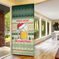 Merry Drunk I'm Christmas Door Cover Xmas Holiday Patterns - Wonder Print Shop