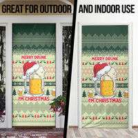 Merry Drunk I'm Christmas Door Cover Xmas Holiday Patterns - Wonder Print Shop