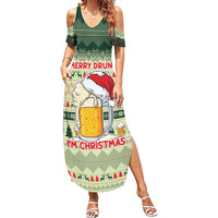 Merry Drunk I'm Christmas Family Matching Summer Maxi Dress and Hawaiian Shirt Xmas Holiday Patterns - Wonder Print Shop