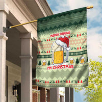 Merry Drunk I'm Christmas Garden Flag Xmas Holiday Patterns - Wonder Print Shop