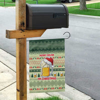 Merry Drunk I'm Christmas Garden Flag Xmas Holiday Patterns - Wonder Print Shop