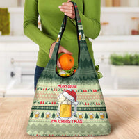 Merry Drunk I'm Christmas Grocery Bag Xmas Holiday Patterns - Wonder Print Shop