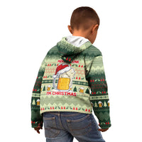Merry Drunk I'm Christmas Kid Hoodie Xmas Holiday Patterns - Wonder Print Shop
