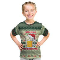Merry Drunk I'm Christmas Kid T Shirt Xmas Holiday Patterns - Wonder Print Shop