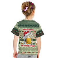 Merry Drunk I'm Christmas Kid T Shirt Xmas Holiday Patterns - Wonder Print Shop