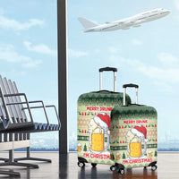 Merry Drunk I'm Christmas Luggage Cover Xmas Holiday Patterns - Wonder Print Shop