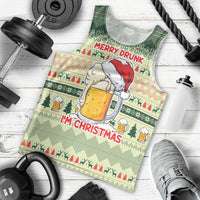 Merry Drunk I'm Christmas Men Tank Top Xmas Holiday Patterns - Wonder Print Shop