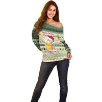 Merry Drunk I'm Christmas Off Shoulder Sweater Xmas Holiday Patterns - Wonder Print Shop