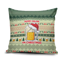 Merry Drunk I'm Christmas Pillow Cover Xmas Holiday Patterns - Wonder Print Shop