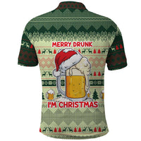 Merry Drunk I'm Christmas Polo Shirt Xmas Holiday Patterns - Wonder Print Shop