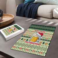 Merry Drunk I'm Christmas Puzzle Xmas Holiday Patterns - Wonder Print Shop