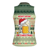 Merry Drunk I'm Christmas Women Sleeveless Polo Shirt Xmas Holiday Patterns - Wonder Print Shop