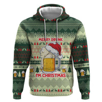 Merry Drunk I'm Christmas Zip Hoodie Xmas Holiday Patterns - Wonder Print Shop