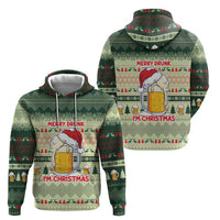 Merry Drunk I'm Christmas Zip Hoodie Xmas Holiday Patterns - Wonder Print Shop
