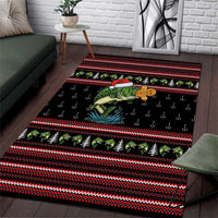 Merry Fishmas Christmas Area Rug Xmas Holiday Patterns - Wonder Print Shop