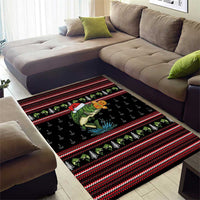 Merry Fishmas Christmas Area Rug Xmas Holiday Patterns - Wonder Print Shop
