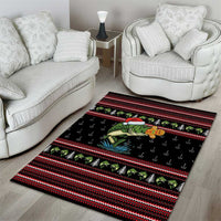 Merry Fishmas Christmas Area Rug Xmas Holiday Patterns - Wonder Print Shop