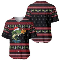 Merry Fishmas Christmas Baseball Jersey Xmas Holiday Patterns - Wonder Print Shop