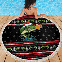Merry Fishmas Christmas Beach Blanket Xmas Holiday Patterns - Wonder Print Shop
