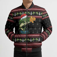 Merry Fishmas Christmas Bomber Puffer Jacket Xmas Holiday Patterns - Wonder Print Shop