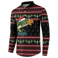 Merry Fishmas Christmas Button Sweatshirt Xmas Holiday Patterns - Wonder Print Shop