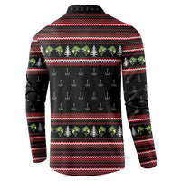 Merry Fishmas Christmas Button Sweatshirt Xmas Holiday Patterns - Wonder Print Shop