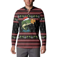 Merry Fishmas Christmas Button Sweatshirt Xmas Holiday Patterns - Wonder Print Shop