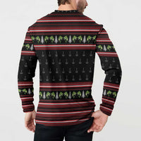 Merry Fishmas Christmas Button Sweatshirt Xmas Holiday Patterns - Wonder Print Shop