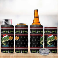 Merry Fishmas Christmas 4 in 1 Can Cooler Tumbler Xmas Holiday Patterns - Wonder Print Shop