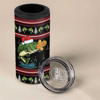 Merry Fishmas Christmas 4 in 1 Can Cooler Tumbler Xmas Holiday Patterns - Wonder Print Shop
