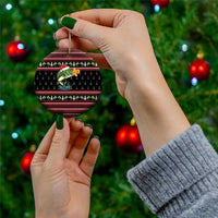 Merry Fishmas Christmas Ceramic Ornament Xmas Holiday Patterns - Wonder Print Shop