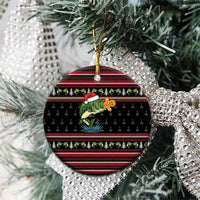 Merry Fishmas Christmas Ceramic Ornament Xmas Holiday Patterns - Wonder Print Shop