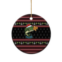 Merry Fishmas Christmas Ceramic Ornament Xmas Holiday Patterns - Wonder Print Shop
