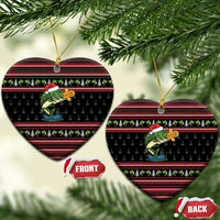 Merry Fishmas Christmas Ceramic Ornament Xmas Holiday Patterns - Wonder Print Shop