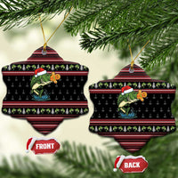 Merry Fishmas Christmas Ceramic Ornament Xmas Holiday Patterns - Wonder Print Shop